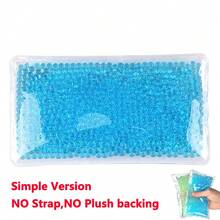 1pc Gel Ice Pack With Strap - Reusable Cold Compress For Knee, Back, Ankle Injury - Hot & Cold Gel Bead Bag