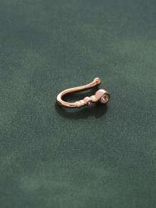 1pc Minimalist U-Shaped Nose Clip, Geometric Design, Personalized Charm, Versatile, No Piercing Required