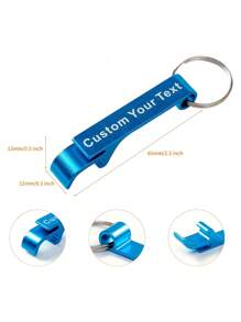 10 件定制雕刻金属开瓶器钥匙扣 - 适合派对、生日和啤酒节庆祝活动 | 耐用，适合厨房和餐厅使用 | 无需电池