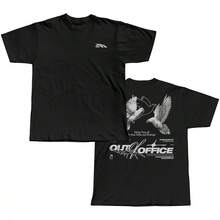 OutOffice Peace  T-Shirt 100% Cotton – Unisex, Streetwear Style With Message And Attitude - Negro - Ver 2