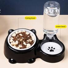 2-In-1 Pet Food And Water Dispenser - Tilted Elevated Bowl For Cats And Dogs With Non-Slip Base - Multicolor - View 3