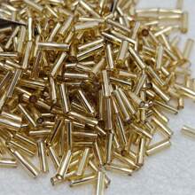 600 Pcs 2*7mm Magic Glass Beads DIY Cross Stitch Beaded Material Bracelet Necklace Accessories