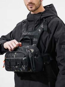 Tactical MOLLE Chest Bag With Front Pouch Outdoor Gear For Camping, Hiking, Climbing And Fishing Multipurpose Travel And Recon Kit Bag For Adventure Best Gift For Father