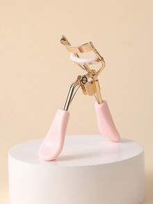 1pc Gold Eyelash Curler With 10pcs Replacement Pads, Essential Makeup Tool, Portable Eyelash Curler, Long-Lasting Natural Look, Suitable For All Eye Shapes, Home & Travel, Unisex