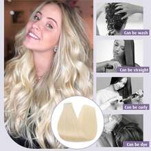 Invisible 10PCS/20-25G Tape In Remy Skin Weft 100% Human Hair Extensions Seamless Easy To Install 12"-24" - #70 Bleach White - View 10