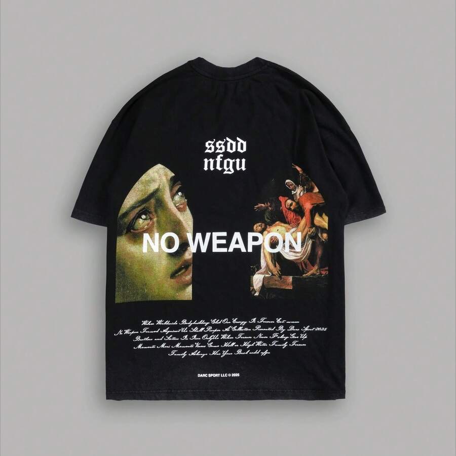 The Last Premium DarcSport Peripheral Pattern Printing Summer Luxury Brand Cotton Men's And Women's T-Shirts Short Sleeves - màu đen - Xem 1