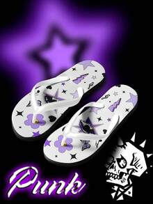 Customized Women's Flip Flops, 3D Printed Photo Personalized Thong Sandals, Comfortable For Indoor, Outdoor, Beach, Home, Gift For Lover, Mother, Father, Fiancée, Family, Friends, Siblings - White - View 5
