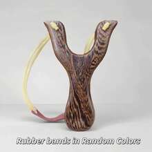 Professional Slingshot Kit With Free 100 Clay Ammo - Solid Wood Catapult For Outdoor Survival Training/Camping, Ergonomic Grip Hunting Gear, Christmas Gifts For Women Men Minor - Multicolor - View 21