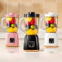 This USB Rechargeable Portable Blender Is Equipped With An LED Display And Ice Crushing Function, With A 1500mAh Battery Capacity. It Is Compact And Portable, Suitable For Making Milkshakes, Juices And Fresh Drinks. It Has A Detachable Design For Easy Cleaning, 36V Voltage, And Is An Ideal Kitchen Tool With A Transparent Cup Body.