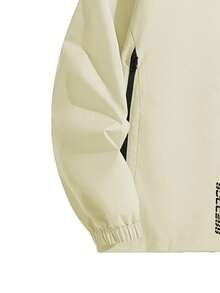 男士宽松轻便拉链连帽夹克，适合春秋季旅行、休闲、户外活动