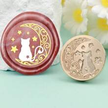 CYFUN DESIGN 1 PC Happy Birthday/With Love/Thank You Words Pattern Wax Seal Stamp Head NO Handle Detachable Sealing Stamp Stamp Head For Letter Invitation Card Wedding Gift Package Holidays,Back To School,School Supplies