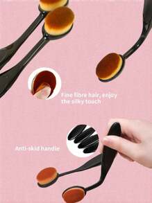 13pcs Makeup Brush Set + 1pc #4 Foundation Brush + 1pc Brown Makeup Sponge + 2pcs Round Powder Puff, Eyeshadow, BB Cream, Concealer, Full Face Soft Cosmetic Makeup Brushes Tools For Women