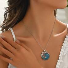 Wave Necklace Set Creative New Style Light Luxury Wave Shape Ring Earrings All-Match - Gold - View 5