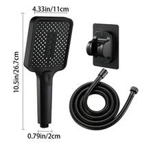 Tatukiko 1pc/Set Square Showerhead, Pressurized Shower Head, Bathroom Hot Water Heater Shower Head Set, Handheld Shower Spray Head, Adjustable Water Flow Shower Head + 1.5m Shower Hose Bathroom Accessories Bathroom Tools - Multicolor - View 6