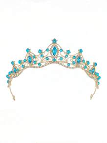 1pc Luxury Rhinestone Crown Headband, Fashion Versatile Crystal Diamond Crown Hair Hoop For Women, Suitable For Wedding, Party, Birthday, Adult Ceremony, Ball Pageant Hair Accessory