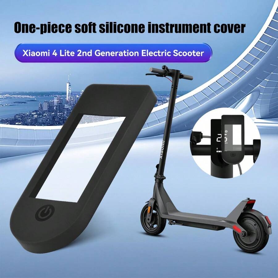 Compatible With Xiaomi Mi 4 Lite 2nd Generation Switch Panel Display Screen Silicone Protective Case, Electric Scooter Dashboard Protective Cover, Black And Red Silicone Protective Case (Without Power)