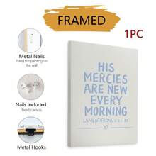 1 件无框聚酯蓝色圣经经文帆布墙画，适用于客厅和卧室装饰，完美的家居礼物 - 彩色 - 查看 14