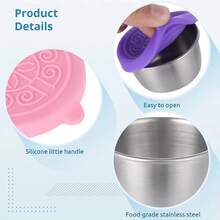 1,5-uncjowe, szczelne pojemniki na sos ze stali nierdzewnej z pokrywkami, 6/1/12 szt., szczelne miski na przyprawy do sałatek, odpowiednie na piknik, do kuchni, jako prezent świąteczny