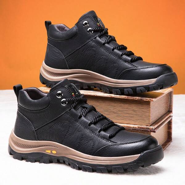 Men's Outdoor Hiking Boots Are Breathable, Comfortable, And Non Slip, Suitable For Outdoor Hiking And Mountaineering In Autumn And Winter