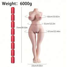 Muñeca sexual realista con torso femenino - Automasajeador para placer masculino, con textura de piel realista, funciones vaginales y anales, material TPE, juguete sexual para adultos, ideal para la satisfacción nocturna y la relajación íntima | Diseño femenino realista | Posicionamiento flexible (sin ropa)