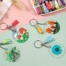 50pcs Acrylic Ornament Blanks,Round Circle Acrylic Blanks Bulk For Vinyl Clear For Wedding Seat Card Acrylic Discs Keychain With Hole For Engraving DIY Projects And Art Crafts