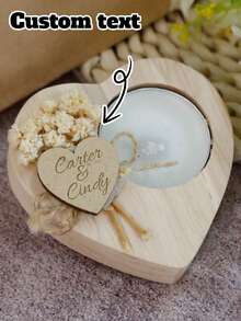 Custom Text Heart Shaped Candlestick,Personalized Wooden Candle Holder,Customized Tea Lights Candles,Customizable Candle Sticks Holder Decor,Candles For Women,Birthday Gifts,Wedding Gifts,Valentine's Day,Parties,Restaurants,Bedrooms,Mothers,Fathers,Friends,Lovers,Girlfriends,Bridesmaids Gifts - Style a - View 5