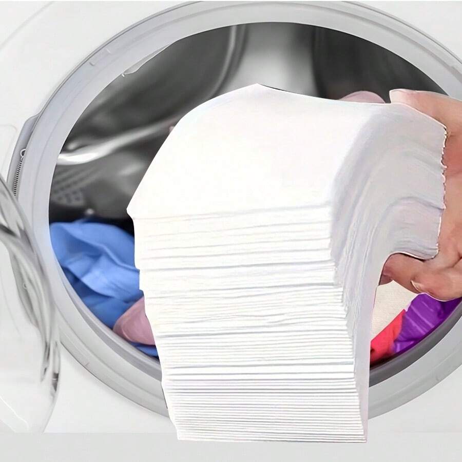 10/50/100/200pcs Color Absorbing Paper For Washing Machine - Laundry Essentials For Quick & Easy Wash, Decolorizing Cloths For Clothes, Durable & Efficient Cleaning Accessories