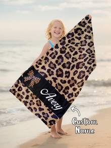 Personalized Kids Hooded Beach Towel For Swimming Pool And Beach - Multicolor - View 1