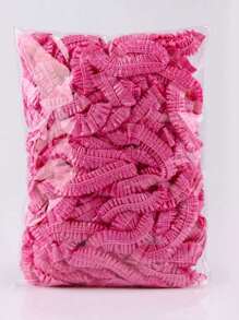 50/100 件塑料一次性浴帽，防水淋浴头套，美容染发防尘防油头套，专用于厨房、酒店和美发沙龙，浴室用品，厨房用品，清洁和防护用品（粉色、白色、黄色和蓝色）返校