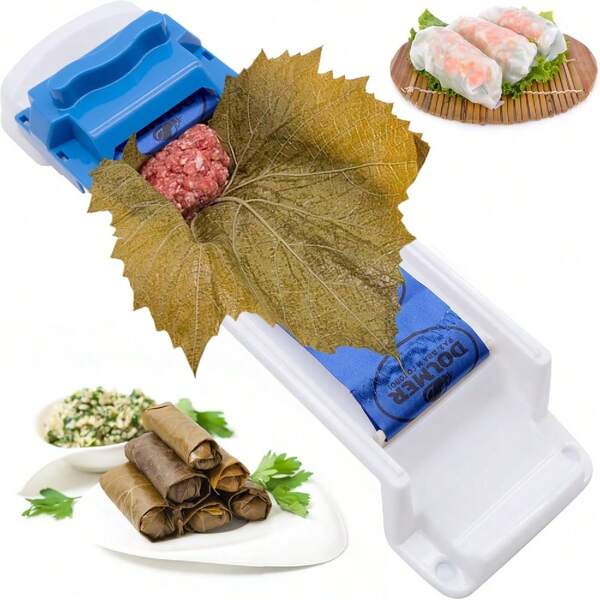 SSGrape Leaves Roller Machine, Vegetable Meat Rolling Tool, Kitchen DIY Dolma Sarma Sushi Maker For BeginnersSS