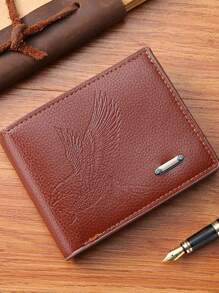 1PC Men's Business Wallet New Card Case Men's Ultra-Thin Eagle Pattern Small Wallet Multi-Functional Multi-Card Slot ID Card Holder Wallet For Men Wallet Mini Wallet Purse Wallet Men Wallet Leather Wallet