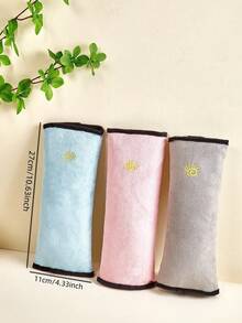 1个/2个可选颜色汽车肩垫，睡眠枕可调节固定装置，防摩擦颈部婴儿汽车座椅辅助带带肩垫 - 彩色 - 查看 2