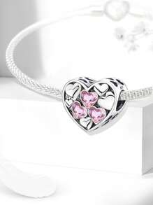 1 PC Heart To Heart Beads Pendant Beads Pendant Ball Suitable For Bracelets DIY Women's Jewelry