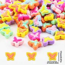 Suministros para hacer joyas con cuentas con estilo de mariposa para hacer collares, pulseras, llaveros, decoración de pasteles, estilo de verano