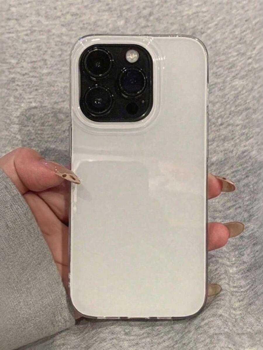 Funda de teléfono suave y a prueba de golpes de unicolor compatible con iPhone17 16 15 14 13 12 Pro Max 11, con acabado brillante y aspecto de gelatina