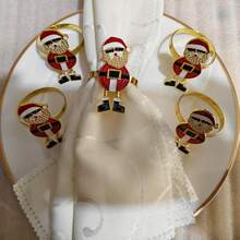 New European And American Creative Grandpa Design, Simple Alloy Napkin Rings, Hotel Tableware Decor Napkin Holder