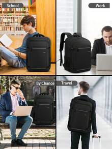 NEWHEY Ba lô đựng laptop chống nước 15.6 inch, túi xách tay du lịch, đáp ứng yêu cầu của các hãng hàng không, vật dụng thiết yếu dành cho nam giới. - Nhiều màu - Xem 6