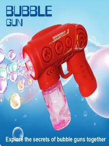 儿童新款七彩灯光6孔泡泡机吹泡泡玩具，精致小巧的手掌大小设计，适合儿童户外活动，适合男孩女孩，节日礼物 - 彩色 - 查看 3