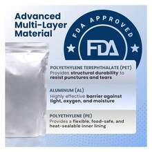 110 Pack Mylar Bags With Oxygen Absorbers - 10Mil Thick Mylar Bags For Food Storage And 400cc Oxygen Absorber, Variety Large Gallon, Quart, 1/2 Pint, Heat & Vacuum Zip Seal Food Bag - 彩色 - 查看 3