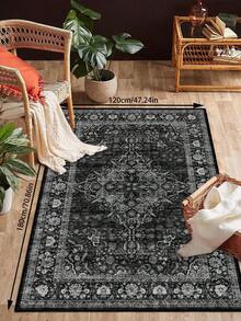 1 buah Karpet Gaya Persia Vintage Usang, Merah Bohemian Maroko Serat Poliester Nyaman, Mudah Perawatan Dapat Dicuci, Cocok untuk Ruang Tamu, Lorong, Samping Tempat Tidur, Dekorasi Rumah - MultiWarna - View 27