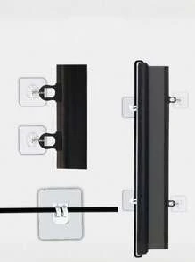 Adjustable Black Pet Gate Door, Easy Install No-Drill Indoor Stair Fence, Dog Gate, Cat Enclosure, Self-Closing Pet Door Gate For Indoor Outdoor Use