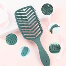 4pcs Christmas Hair Brush Set - V-Shaped Hollow Comb, Wet & Dry Use, Shampoo Brush, Home Hair Care Oil Dispenser