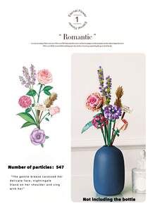 4套1571PCS+DIY艺术积木花朵，ABS材质花朵系列积木，装饰花束，浪漫家居装饰，色彩鲜艳的花朵积木，形状如玫瑰、向日葵等，植物模型收藏，缓解压力，减压游戏，桌面装饰，游戏，人造花积木，完美的生日礼物，母亲节礼物，节日礼物创意情人节礼物。 - 彩色 - 查看 9