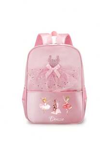 Custom Dance Bag, Can Be Printed With Personalized Name Or Holiday Greetings. Customize Your Own Backpack. Fashionable Casual Multifunctional Backpack, Cute Lace Ballet Bag. This Lightweight Coin Purse Is Perfect For Teenagers To Use In Daily Life,Chic Autumn,Kids,Customized Kids Bag - Multicolor - View 32
