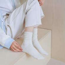 ¡RecomendadoCHARMKING - 6 pares de calcetines para mujer, lindos calcetines deportivos casuales de algodón neutro estético para mujer¡Top de Temporada - 02 Gris/café Claro/Caqui/Verde/Amarillo/Rojo café - Ver 7