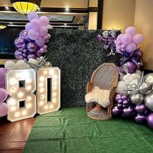 Decorative Balloons - Purple and Silver - View 6