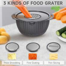 4-1 Colander With Bowl Set - Pasta Strainer - Colander For Kitchen - Strainers And Colanders Rice Strainer Fruit Cleaner Veggie Wash Sink Strainer Kitchen Essentials - Dark Grey - Multicolor - View 5