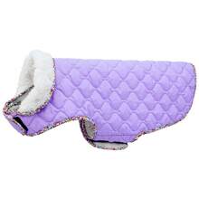 Metglad 冬季保暖狗狗外套，寒冷天气宠物夹克，寒冷天气狗狗外套，狗狗雪地服，狗狗户外加厚外套，适合大、中、小型犬 - 紫羅蘭色 - 查看 18
