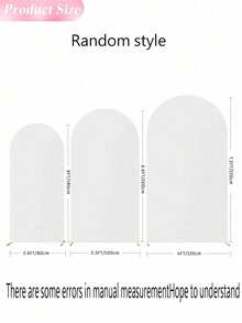 拱门背景，5 英尺、6 英尺、6.6 英尺、7.2 英尺婚礼拱门盖 2 面氨纶贴合面料拱门背景圆顶拱门背景面料适用于生日派对婚礼拱门支架装饰 - 白色（不含支架，仅含面料背景）