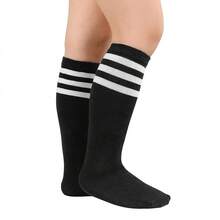 Calcetines de fútbol para niños y niñas - Morado - Ver 2